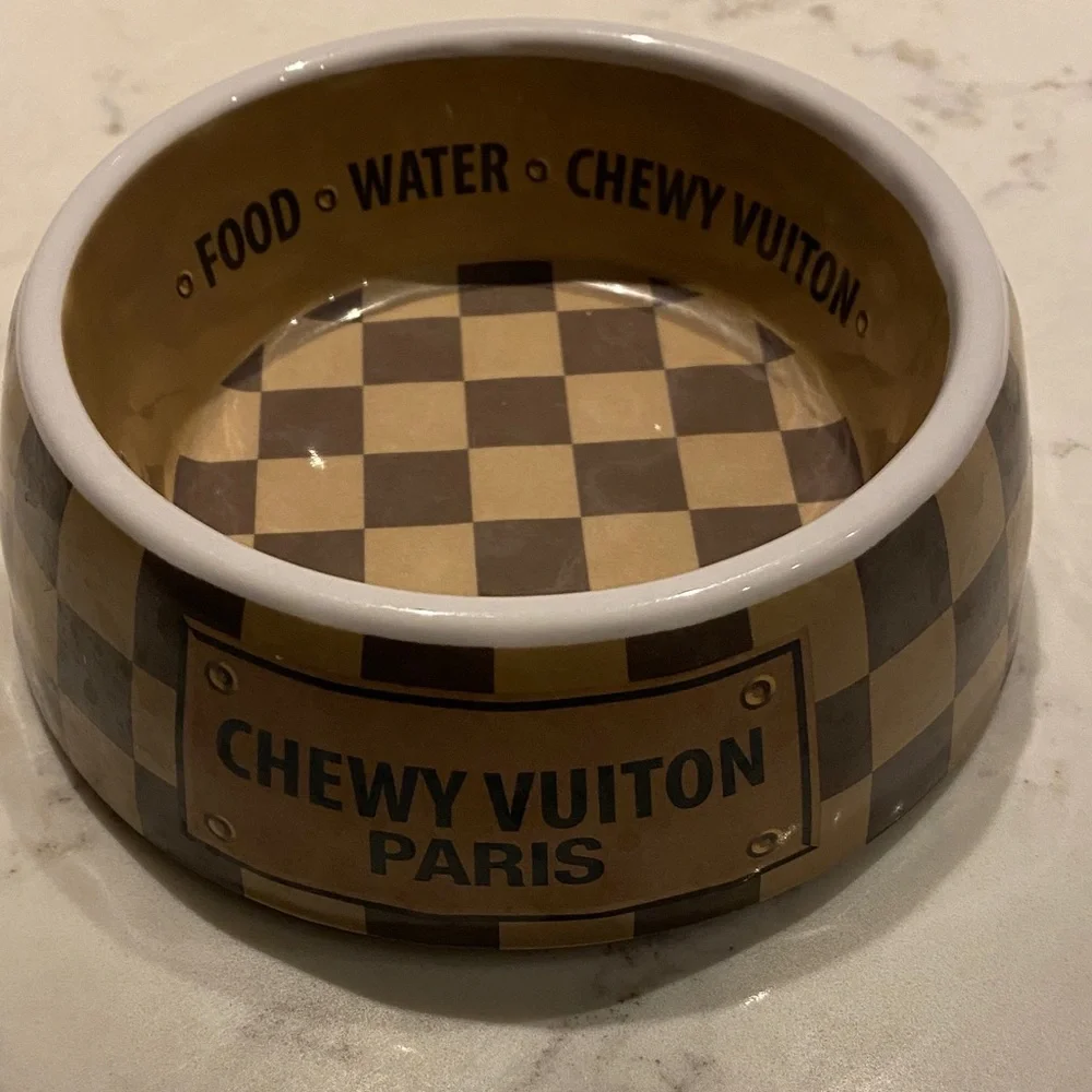 Chewy Vuiton Paris Pet Bowl
